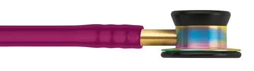 3M Littmann Classic II Infant Stethoscope, Rainbow-Finish Chestpiece, Raspberry Tube, 28 inch, 2157