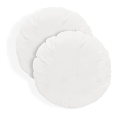 DECASATEXTIL- Set de 2Uds de Rellenos de cojín, Efecto Nube, Fibra Hueca de Alta recuperación -Diferentes Formas y Medidas- Rellenos de cojín Redondos, Cuadrados, rectangulares (Redondo (45cm))