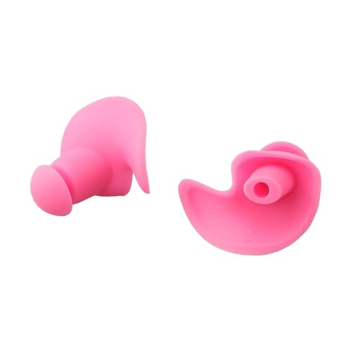 Image of Silicone Swimming Waterproof Soft Ear Plugs Reusable Anti-Noise Dust-Proof Water Diving Sports Earplugs (Pink, One Size)