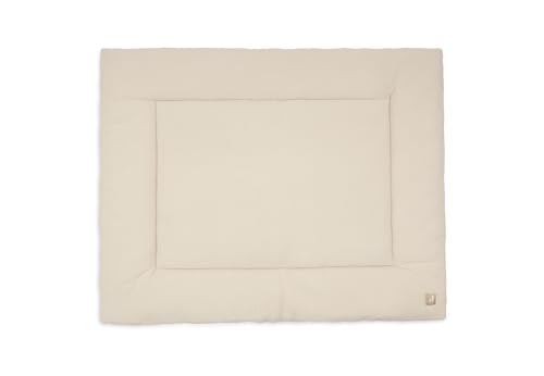 Jollein Tapis de parc - Little Waffle - 75 x 95 cm - Warm Sand/Sand - fond de parc - 95% coton 5% élasthanne - certifié OEKO-TEX - ultra doux - tapis...