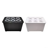 Feegow Box – Système de culture hydroponique d'intérieur à 6 ports pour herbes et légumes, construction durable en polypropylène, design compact pour rebord de fenêtre et cuisine