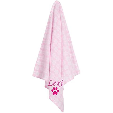 Personalised Fleece Pet Blanket with Name Cover