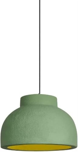 Plafonnier suspension E27 vert style japonais pour salle à manger
