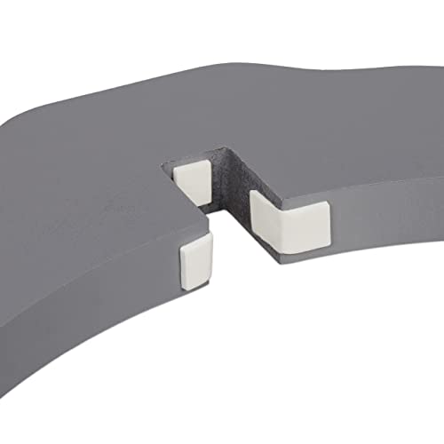 Relaxdays Absperrgitter, freistehendes Schutzgitter, HxB: 70 x 154 cm, mit Füßen, Hunde, klappbar, Türgitter, grau