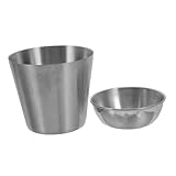 Qualité solide : fabriqué en acier inoxydable, garantissant une utilisation et un entretien faciles, plats à sauce ramequin, bol à sauce à trempette