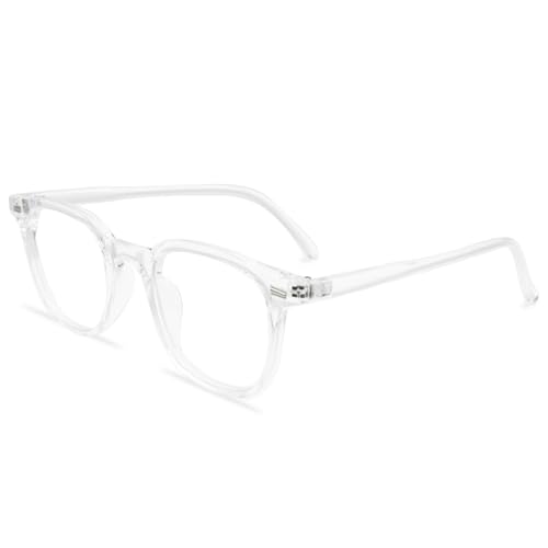 LJCZKA Occhiali Luce Blu Quadrati per Donna Uomo, Montatura Occhiali da Vista Quadrati Affaticamento per Computer Gioco Lettura