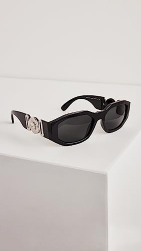Versace VE 4361 542287 Black Plastic Geometric Sunglasses Grey Lens2