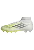 adidas Women's F50 Sparkfusion League Firm Ground/Artificial Ground, White/Iron Metallic/Yellow, 7.5