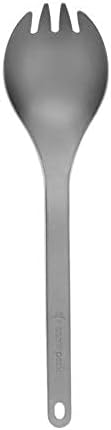 Snow Peak SCT-004 Titanium Spork, Lightweight, Compact for Camping/Backpacking, Eco-Friendly, Daily Use, Lifetime Product Guarantee, Silver,8 x 2 x 1 Inches