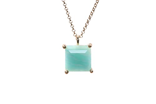 Bijoux Cadeaux d'Exception : offrez le collier en or Anémone Amazonite
