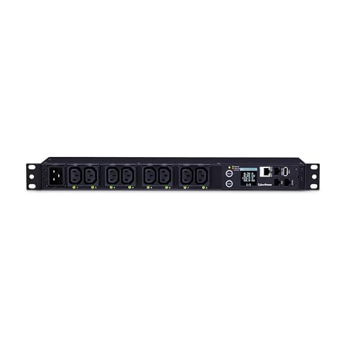 CyberPower PDU81006 Switched Metered-By-Outlet PDU, 200-240V/20A, 8 Outlets, 1U Rackmount