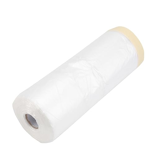 HOMSFOU Película De Enmascaramiento Para Pintura y Película Protectora Aerosol Certificada, Resistente Al Sol, Tamaño 1100 Mm x 30 M, Para Renovación De Vehículos y Protección Hogar