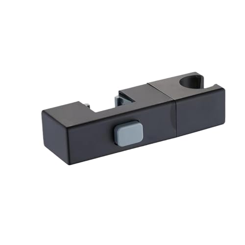 Support pour douchette à main universel noir réglable pour barre de douche de remplacement - 2