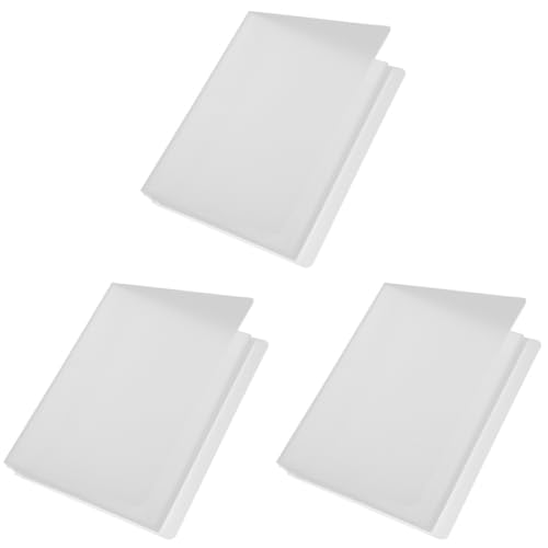 HOMSFOU 3pcs Transparent Multi-function Photo Album Pages and Portable Business Card Holder and Scrapbook for Photos Receipts Tickets and Collectibles Storage