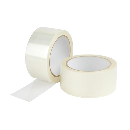 Generico Kimicart® Nastro Adesivo Trasparente per Imballaggio – 36 Rotoli 50mm x 132m – Silenzioso, Alta Resistenza, Uso Professionale