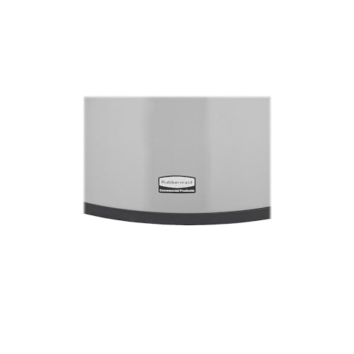 Image of Rubbermaid Commercial Products Refine Decorative Container, 21 Gallon, Half Round Stainless Steel Trash Can, Indoor for Hotel Lobbies /Conference Rooms /Airports