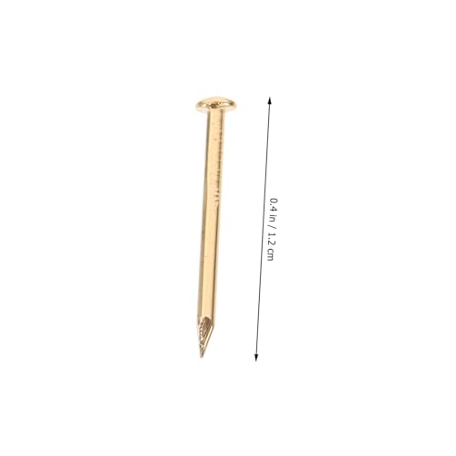Clavos de latón con cabeza redonda estilo chino arqueado para muebles y proyectos de carpintería 0.47 x 0.11 x 0.11 pulg miniatura 2