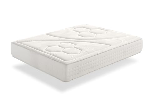 Moonia | Colchón Quantum Alta Densidad | Núcleo HR 30 Kilos | Viscoelástica | Curvy | Firmeza Alta | Levantate con más energía | 30 cm | 140 x 200 cm