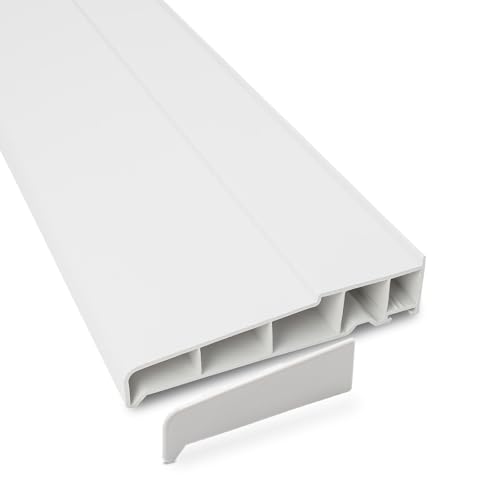 150mm Profile 22 Window Sill (with End Caps) - White/White, 2.5m