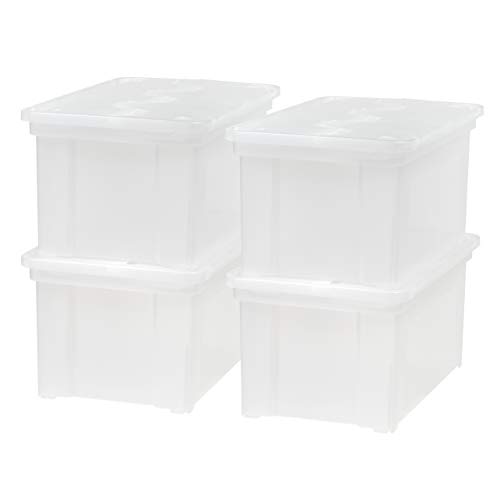 IRIS USA, Inc. 587750 File Box, Clear, 4 Count