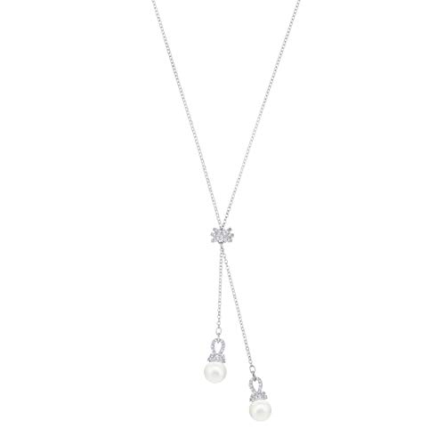 Preisvergleich Produktbild Swarovski Originally Y-Halskette, Weiß, Rhodiniert