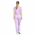 M&M SCRUBS Women’s Scrub Set V-Neck Top & Pants | Soft Poly-Cotton Medical Uniform | Run Large M Lilac