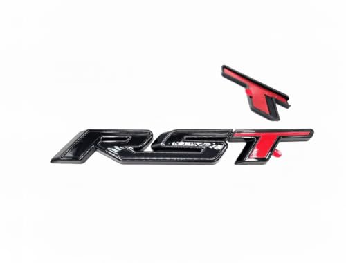 Image of 1Pc RST Tailgate Emblem Letter Badge Inserts Sticker Replacement for 2019 2020 2021 Silverado 1500 Tahoe Yukon SUV 4x4 (Overlay Gloss Black Red)