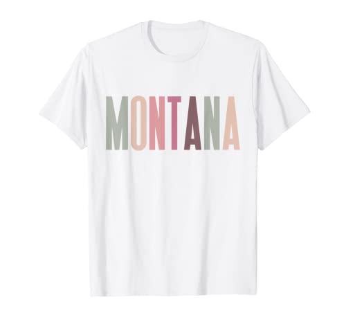 Montana Cowboy Home State US Vintage Retro vacaciones sur Camiseta