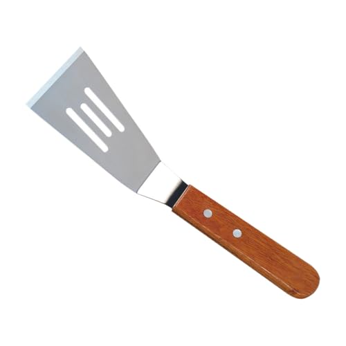 NAMOARLY Hollow Steak Shovel Wooden Handle Mini Pastry Spatula for Baking Perfect Bbq Frying Spatula