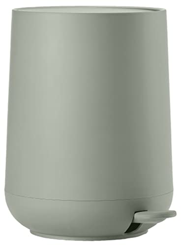 Zone Denmark Nova Bathroom Bin, Cosmetic Bin, Bathroom Waste Bin, Diameter 20.5 cm, Height 23.5 cm, Capacity 3 Litres, Matcha Green