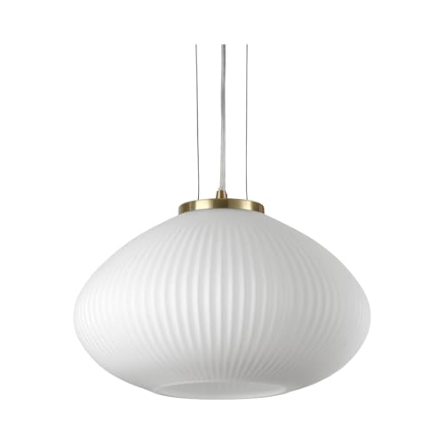 Suspension globe dome laiton PLISSE Ideal Lux 35cm pour infuser une poésie lumineuse chez vous