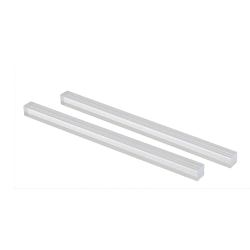 Image of Unifizz Acrylic Square Rod,Clear,15mmx15mmx250mm,Solid Plastic PMMA Bar 2pcs