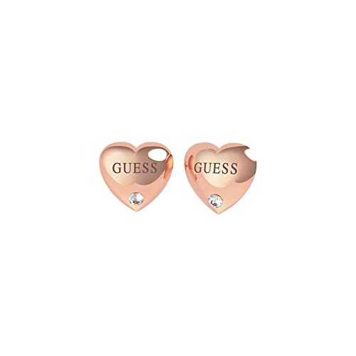 Boucles d'oreilles GUESS MULTI HEARTS CHAIN pendantes en acier pour femme tendance