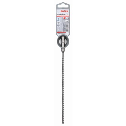 Bosch Professional Hammerbohrer SDS Plus-7X (für Beton und Mauerwerk, 6 x 200 x 265 mm, Zubehör Bohrhammer) – Ansicht 2