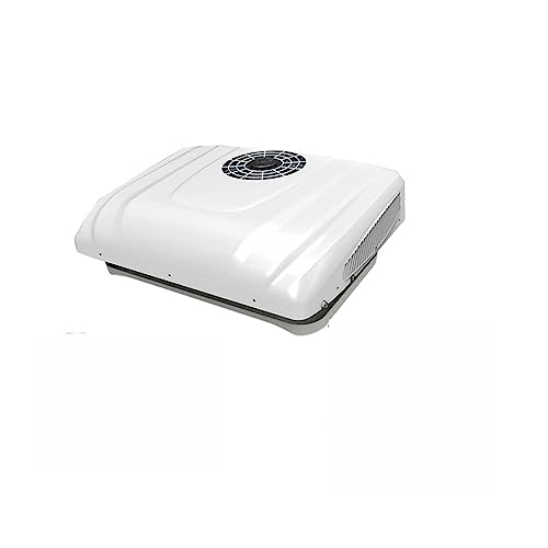 電動 RV 屋上エアコン、駐車場空調 12V 24V モーターホーム掘削機フォークリフトエンジニアリングキャンピングカー用,低消費電力(White 12V)