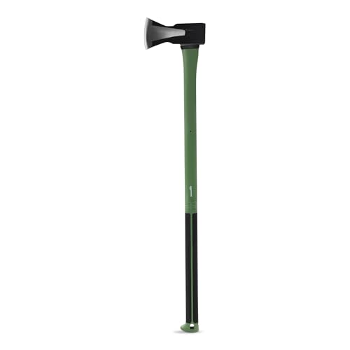 Amazon Basics Hache à Fendre pour Couper du Bois, 35.4 × 6.5 × 2.1 inches (L × L × H), Olive, Noir, Lot de 1