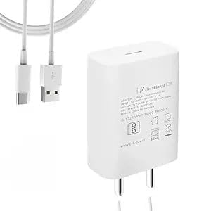 44W High Speed Charging Adapter and C Type Cable|Compatible with OnePlus, Realme, Vivo Oppo, Redmi, Xiaomi, Poco, iQOO, Samsung & More Adapter & Cable (45W,White)