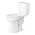 EaziRinsy 17" Tall Toilets Elongated High Toilet for Seniors & Disabled, Rough in 12" Toilets for Bathrooms with Comfort Chair Seat & 1.28 GPF (Round Tall Toilet)