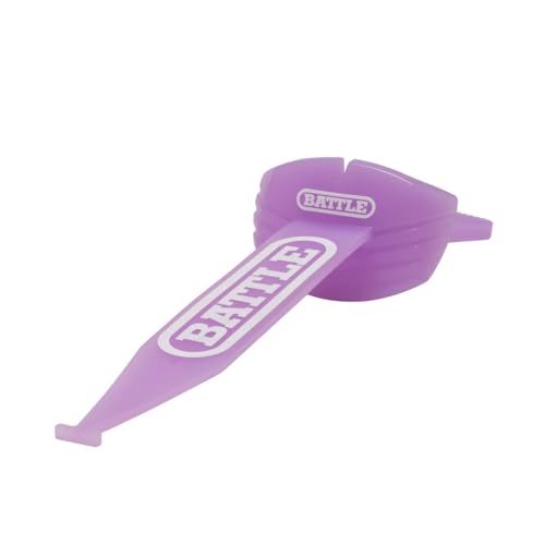 Battle Speed XL Football Mouthguard with Connected Thick Strap, Advanced Composite, No Boil, for Braces, Maximum Breathability, Youth and Adult (ICE Purple)