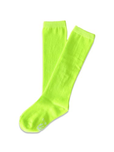 Unisex Child Kid Size Solid Neon Colored Knee High Sport Team Socks with No Stripes