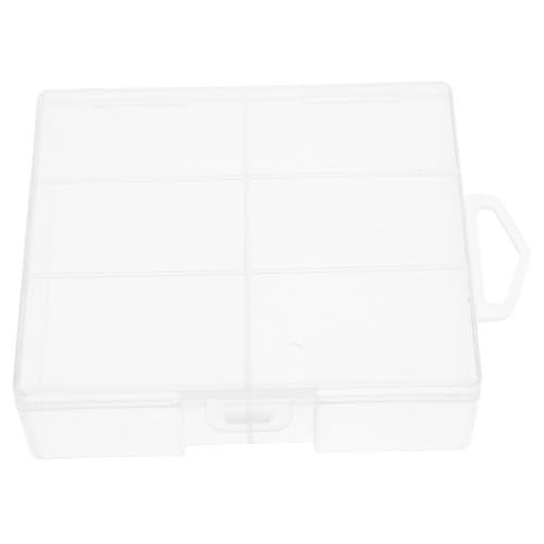 LALAFINA Plastic Battery Organizer Storage Box Durable Hard Case for Aa Aaa Batteries Lightweight Compact Design Shockproof Dirtproof for Home Travel Use