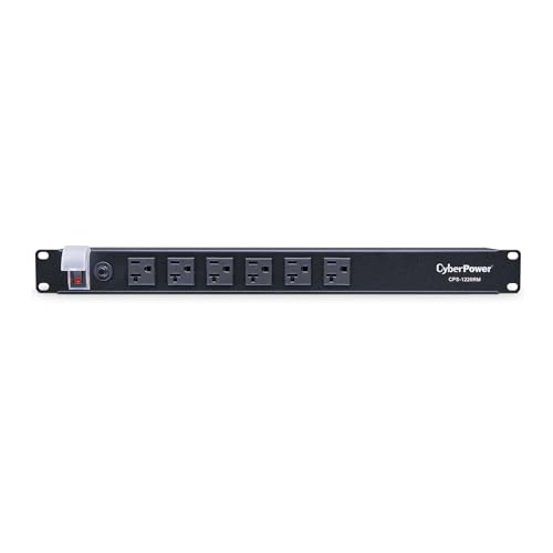 Image of CyberPower CPS1220RM Basic PDU | 100-125V /20A, 12 Outlets, 15ft Power Cord, 1U Rackmount