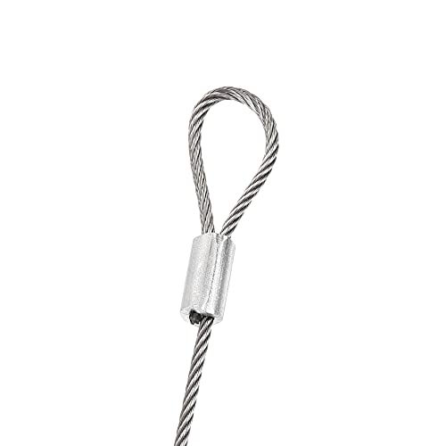 Image of uxcell Picture Hanging Wire Kit, 8pcs 1M Double Ring Hanging Wire for Home Picture Art Gallery Picture Display Kit, Load 66 Lbs