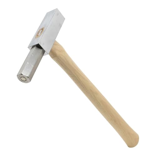 Big Horn 15165 20 Oz Magnetic Tack Hammer – Magnetic Face for One-Handed Nail and Tack Placement – Forged Steel Head, Smooth Face, Ergonomic Hickory Handle – Trim, Finish, Upholstery Work