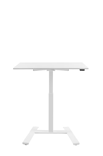Topstar Home-Office Schreibtisch | Ergo E-Table 100 x 70 cm | elektrisch höhenverstellbar & ergonomisch | Made in Europe | Farbe: weiß