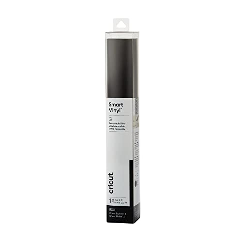 Cricut Smart Removable Vinyl, Black - 3ft Roll (13'x36') for Explore and Maker 3 - Matless Cutting for Long cuts up to 12ft