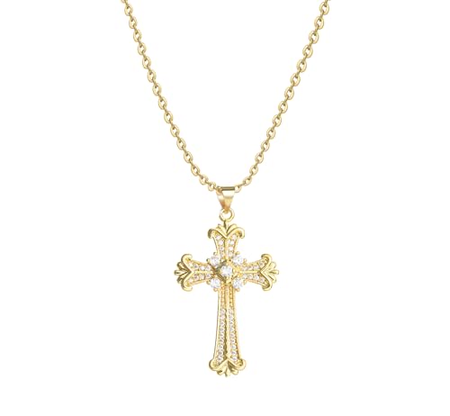 Collier croix de Jésus en or bijou spirituel à porter au quotidien