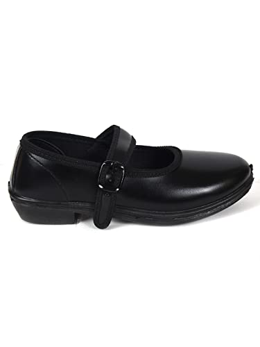 Image of AJANTA School Shoes for Girls | Lightweight & Washable | Adjustable Hook & Loop | Cushion Insole for Comfort | Slip Resistance for Firm Grip