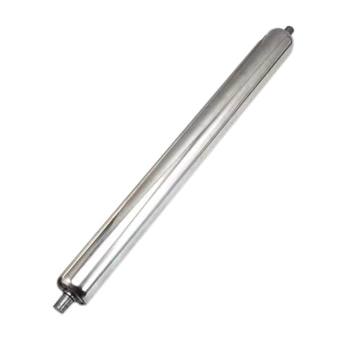 Transportador de Rodillos tubulares de Acero Inoxidable sin Motor para líneas de Montaje en fábricas. Rodillo metálico Resistente al Agua y a la oxidación de 32 mm x 500 mm con Resorte de pr
