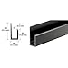 C.R. LAURENCE DV606BL CRL Black Canadian Style 1/4" Deep Nose "J" Channel